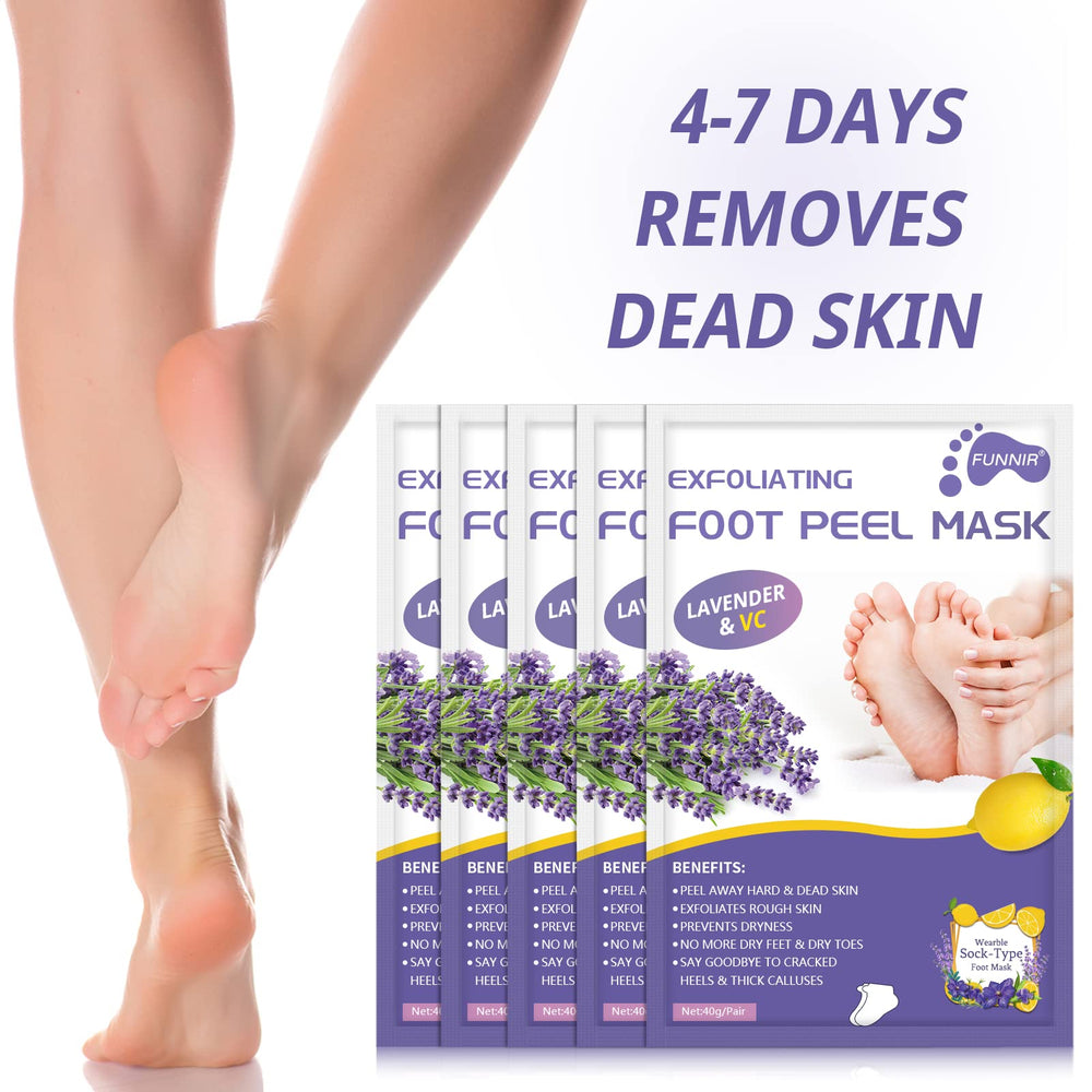 FUNNIR Foot Peeling Mask contents visible for easy setup.