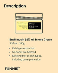 FUNNIR textura en gel crema, absorción rápida para piel suave