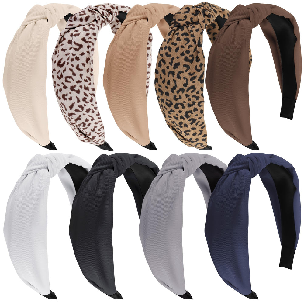 Diadema Funtopia con estampado leopardo y nudo, ideal para looks audaces.