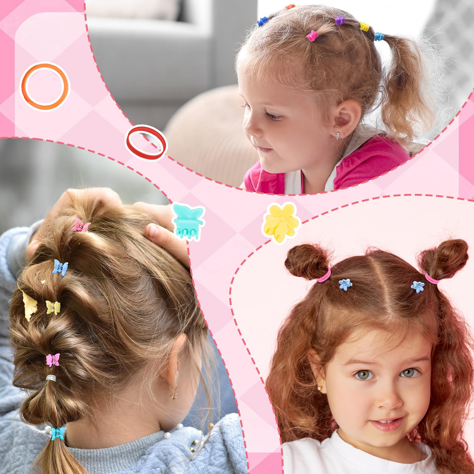 Funtopia ligas-pelo-15mm-2mm ofrece elasticidad suave para peinados diarios