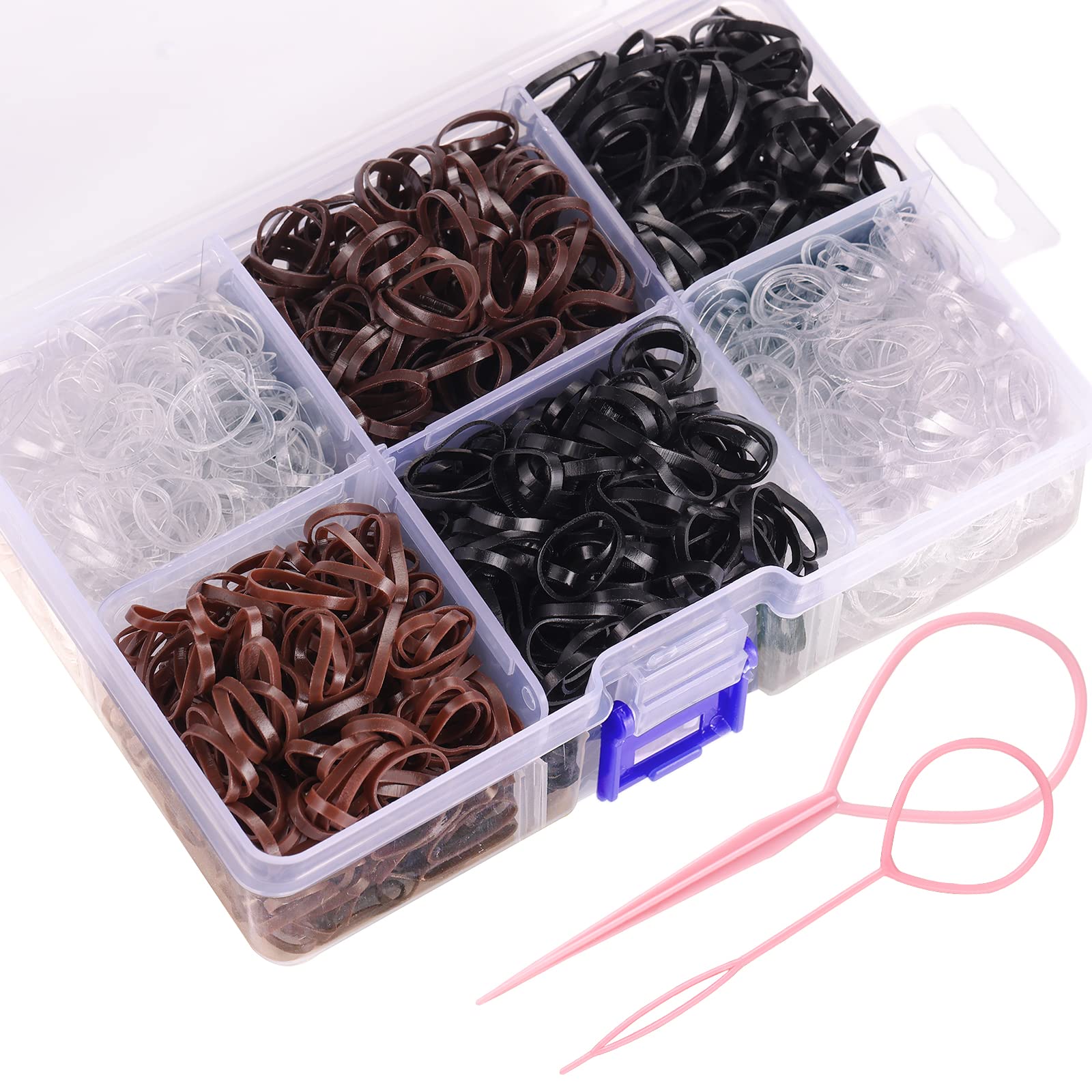 Gomas Funtopia mini en negro para peinados duraderos y cómodos.