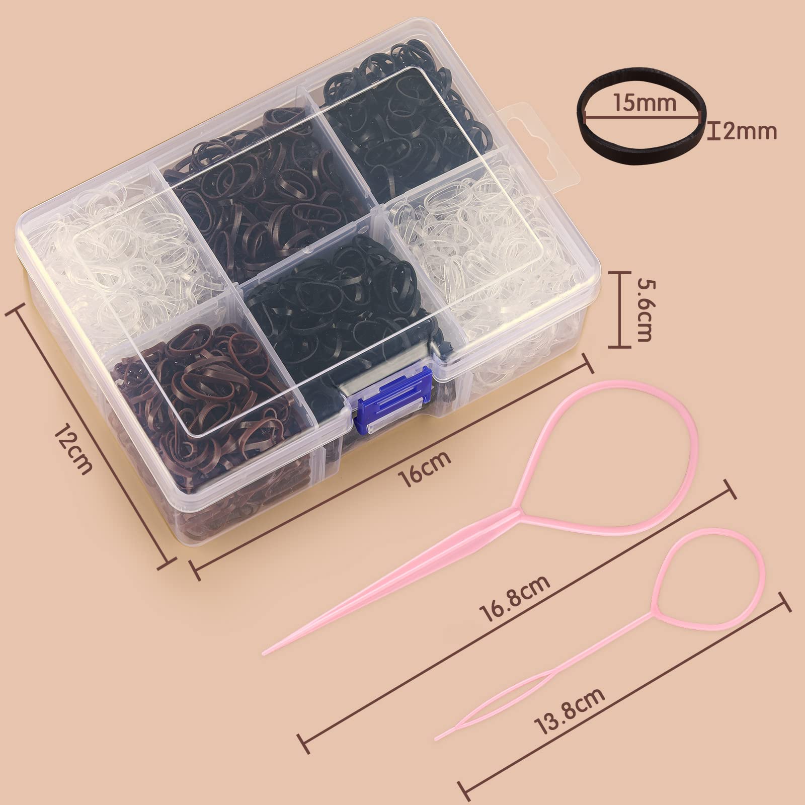 Gomas Funtopia mini para uso diario en peinados variados.