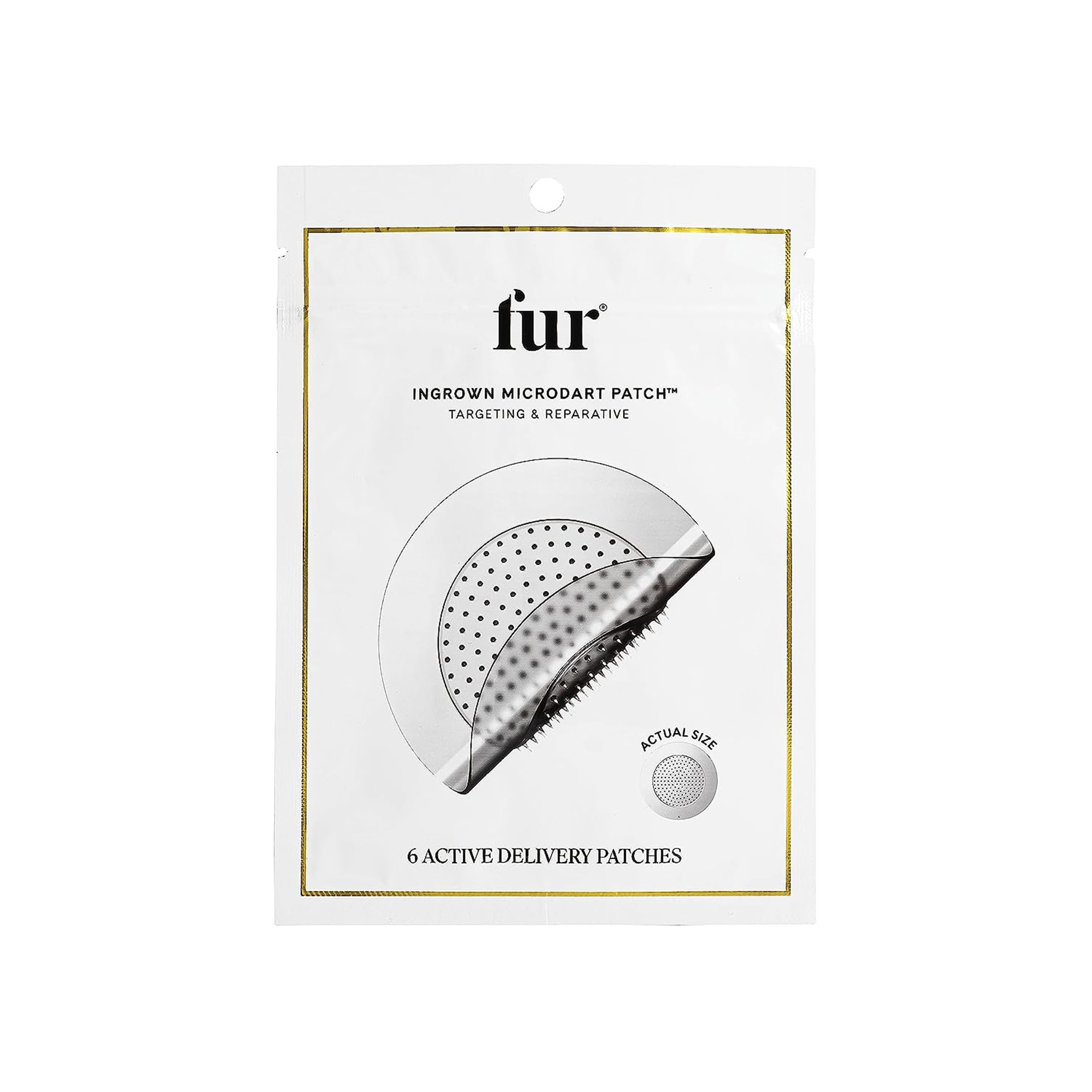 Parche Fur microdart para pelos encarnados en un práctico pack.