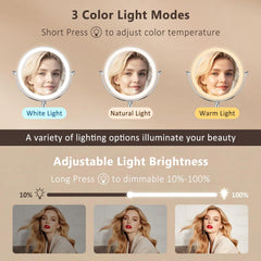 Iluminación de tres colores en Fursourige para maquillajes.