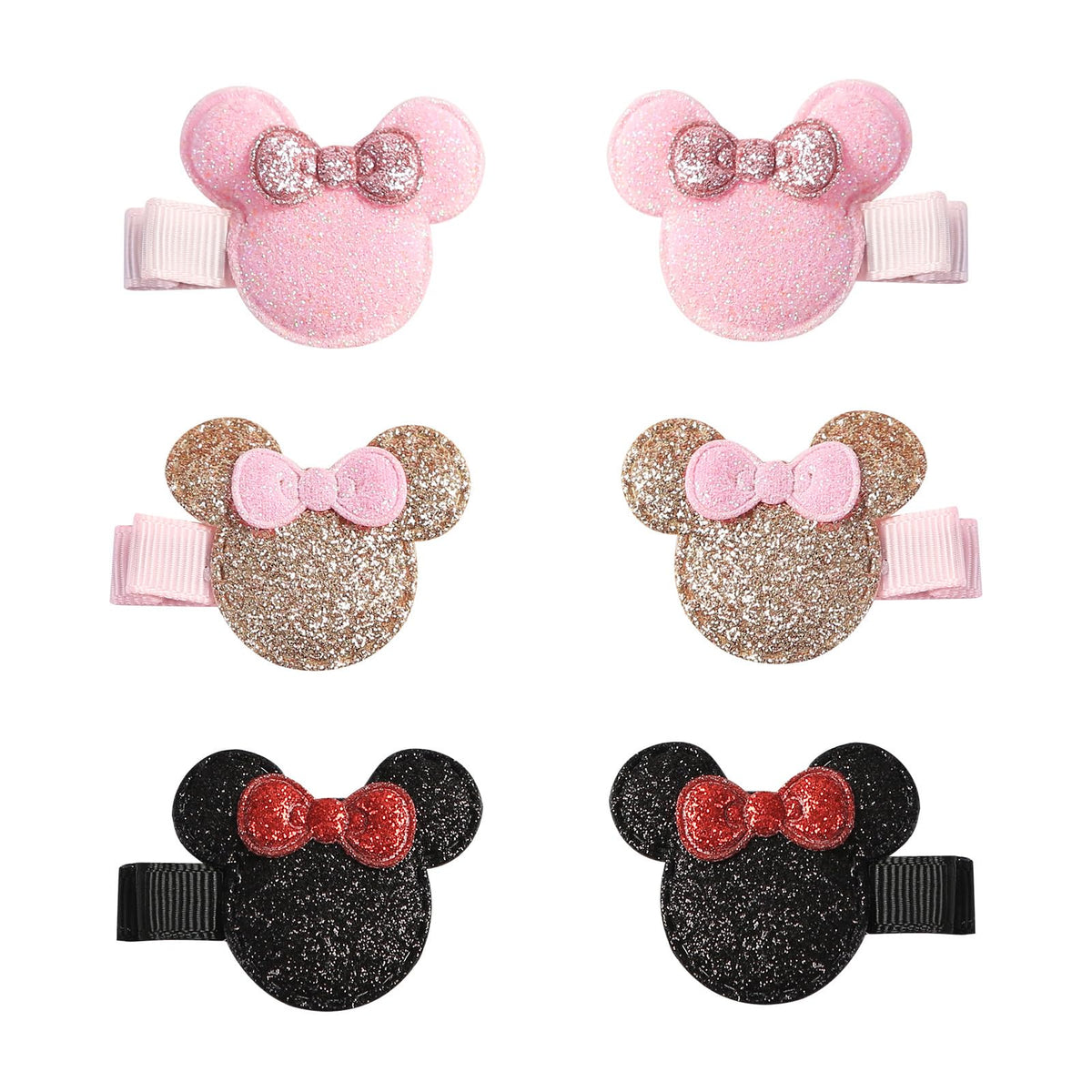 Furutonhe orejas mouse brillantes rosas, ideal para peinados diarios.