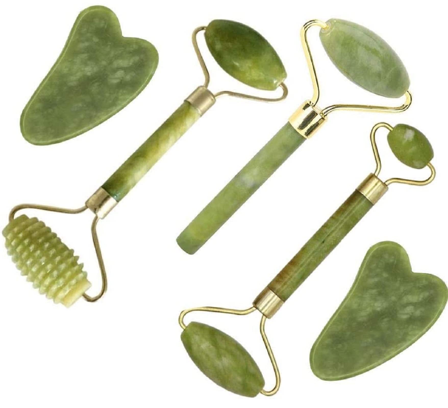 fuvooi Jade Gua Sha: rodillo grande para masaje facial y contorno