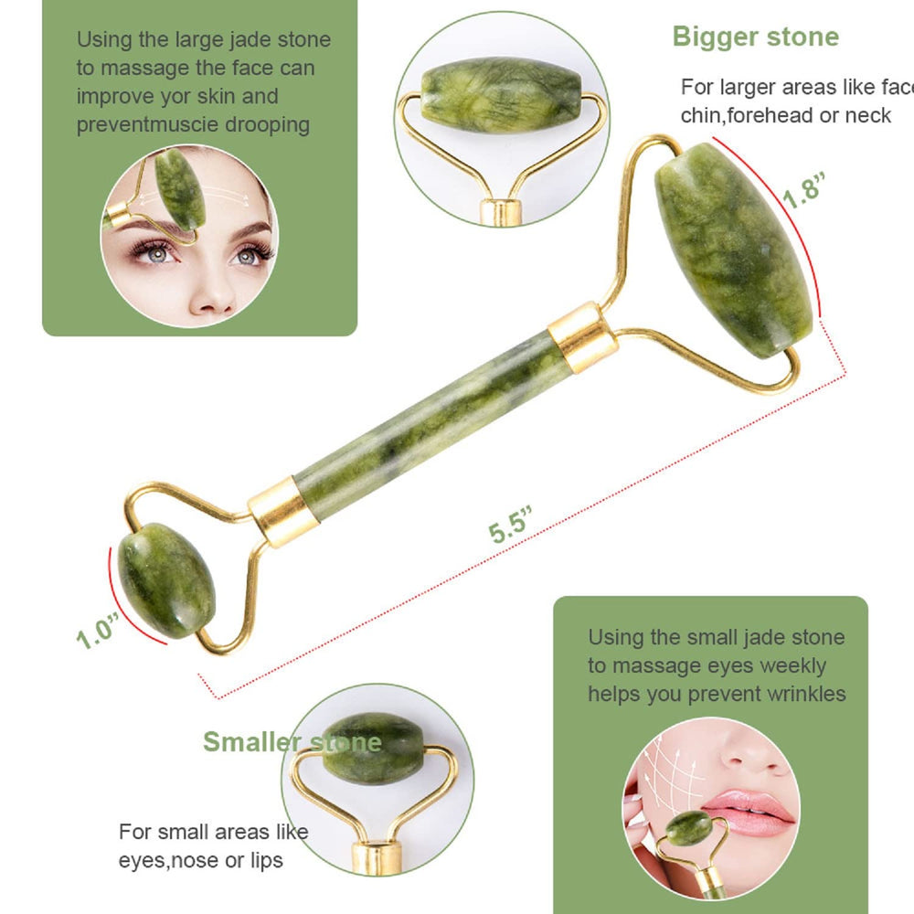 fuvooi Jade Gua Sha: rodillo pequeño para ojos relajantes