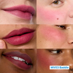 Fwee Blurry Pudding Pot blush application close-up highlighting buildable pigment.