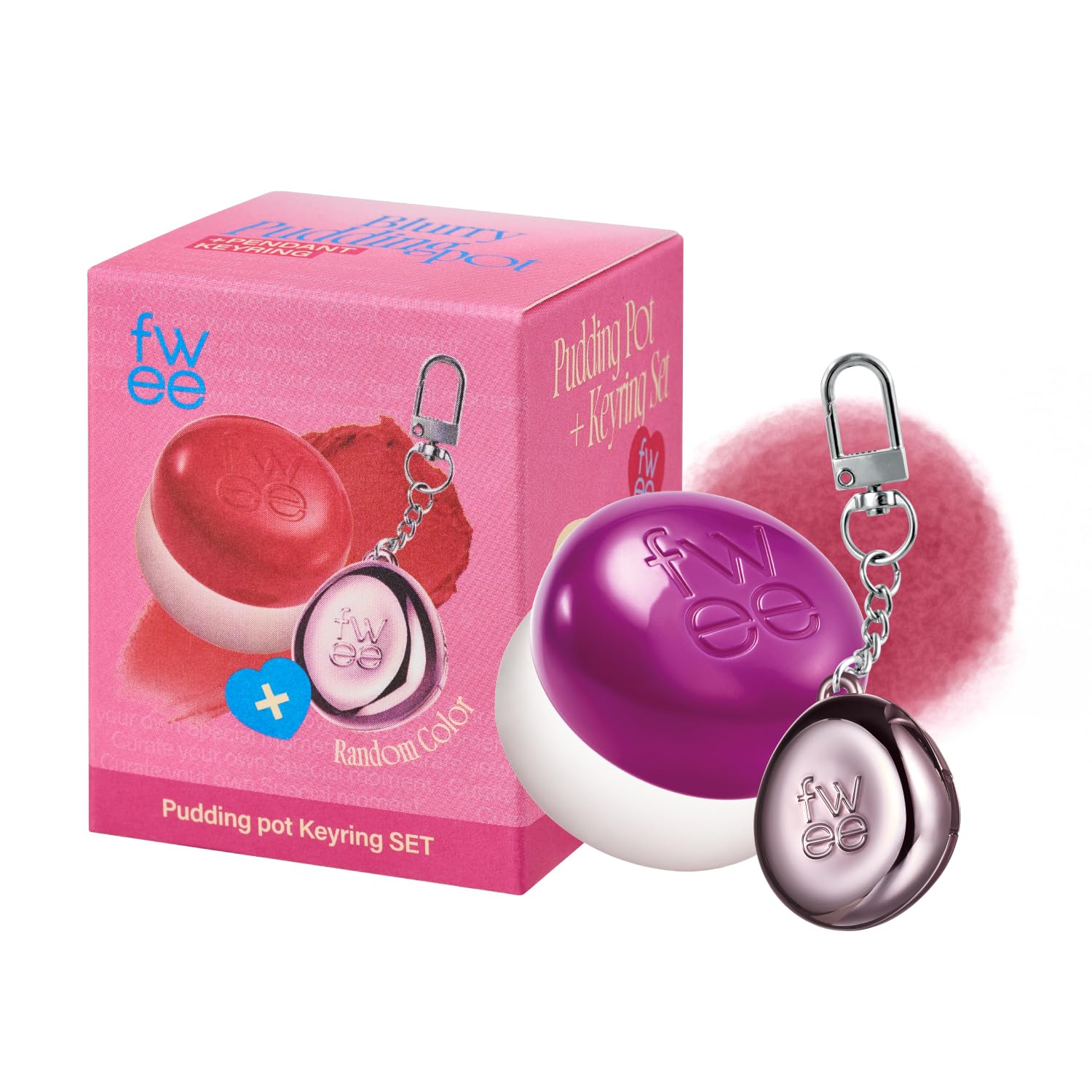 Fwee Blurry Pudding Pot swatch showing airbrushed blush for a natural glow.