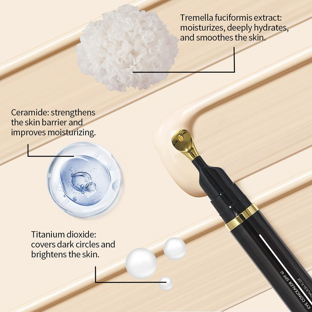 FYEBOO Corrector de ojos aplicándose con textura suave para uso diario.