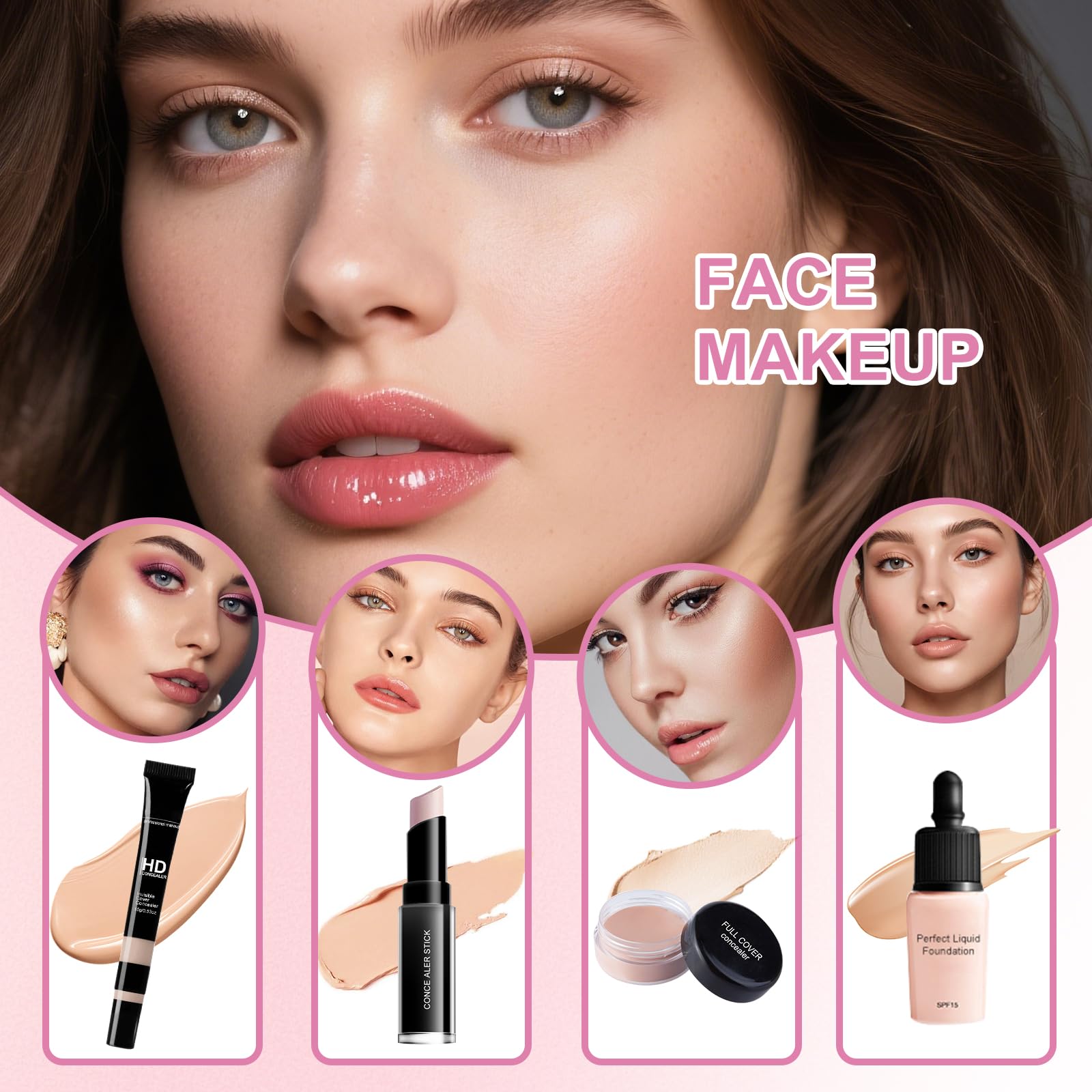 Fynqwor Maquillaje Kit: lápiz de cejas para definir la mirada.