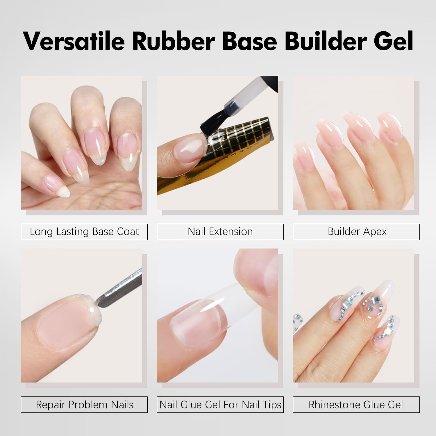 FZANEST uñas fortalecidas tras aplicar la base gel