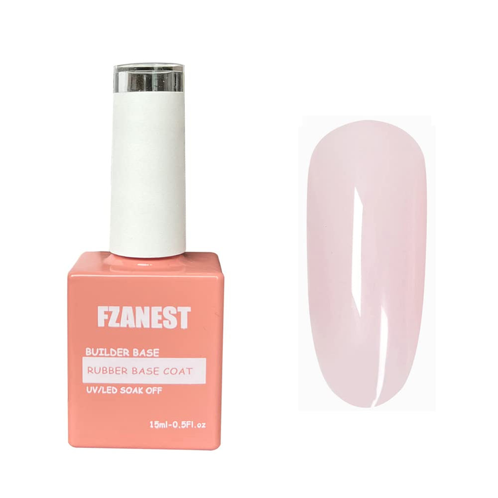 FZANEST Base BuilderGel, bote transparente para base sólida de uñas