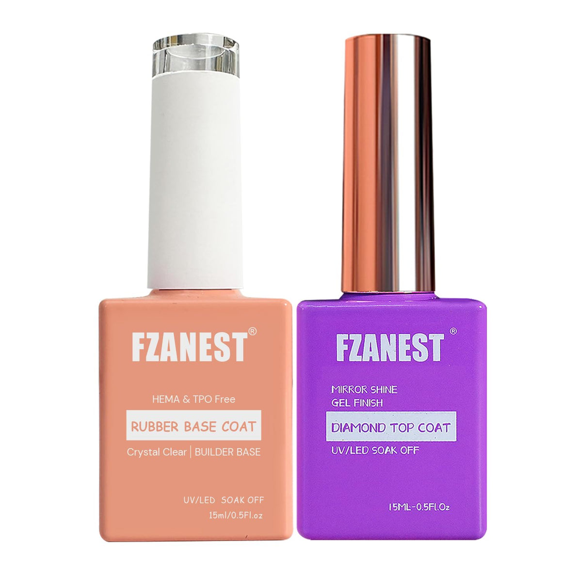 FZANEST base de gel de goma libre de HEMA y TPO para uñas fuertes.