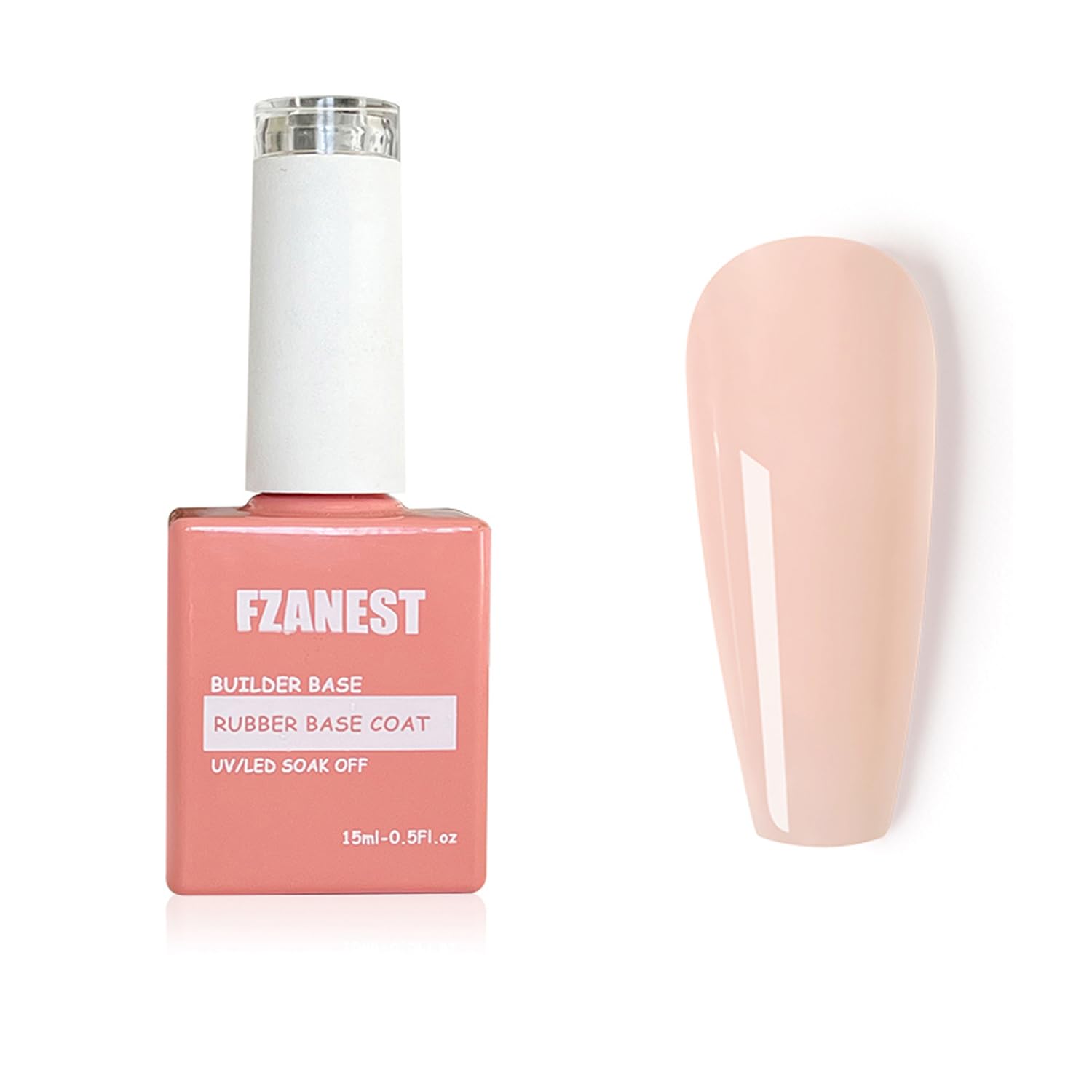 FZANEST Nude Pink Builder Gel en envase para uñas fuertes y duraderas.