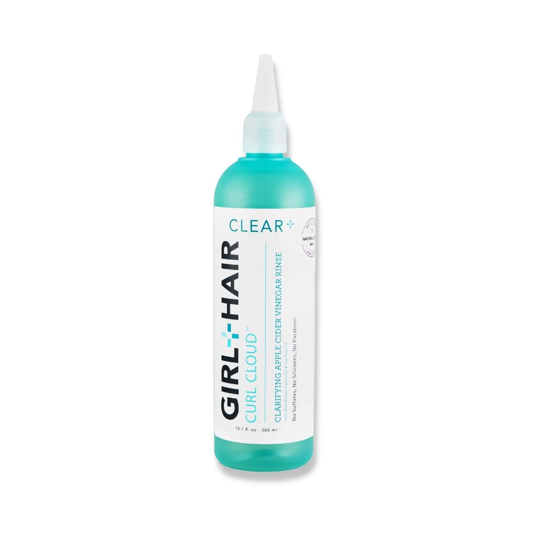 GIRL+HAIR CLEAR ACV enjuague botella: purifica cuero cabelludo y aporta frescura.