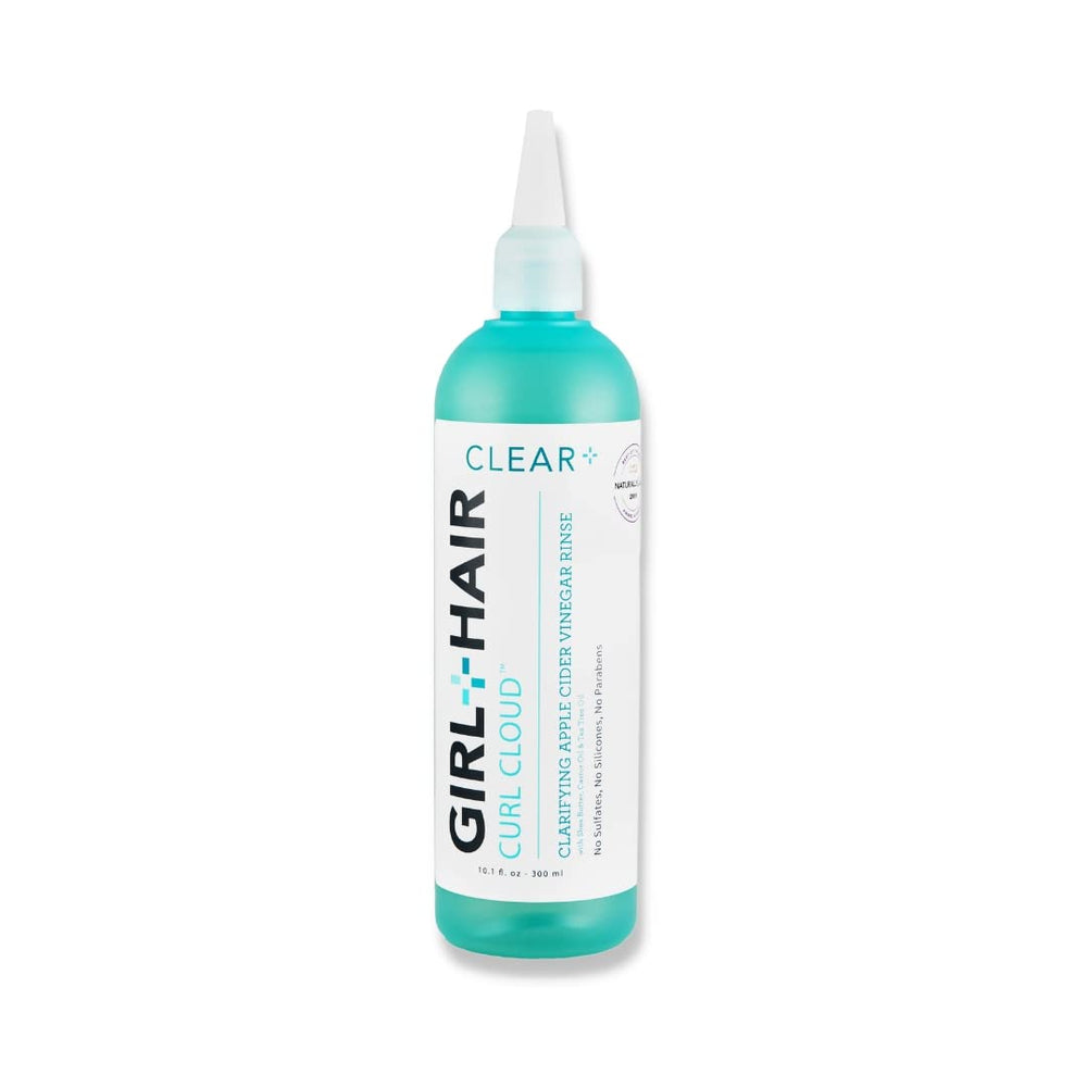 GIRL+HAIR CLEAR ACV enjuague botella: purifica cuero cabelludo y aporta frescura.