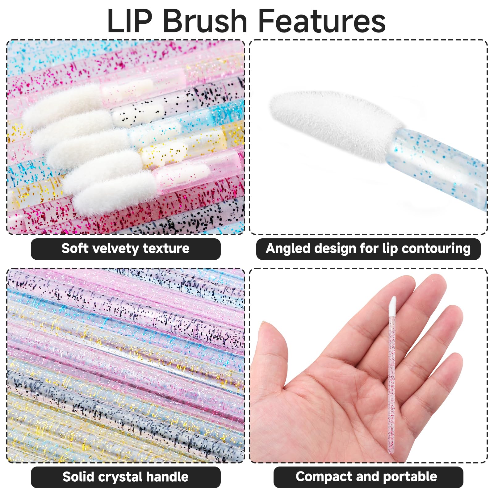 G2PLUS cepillo labial de 9 cm, práctico para retoques en cualquier lugar.