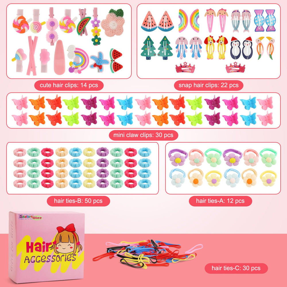 GadgetGlee gomas coloridas para cabello, opciones versátiles para niños