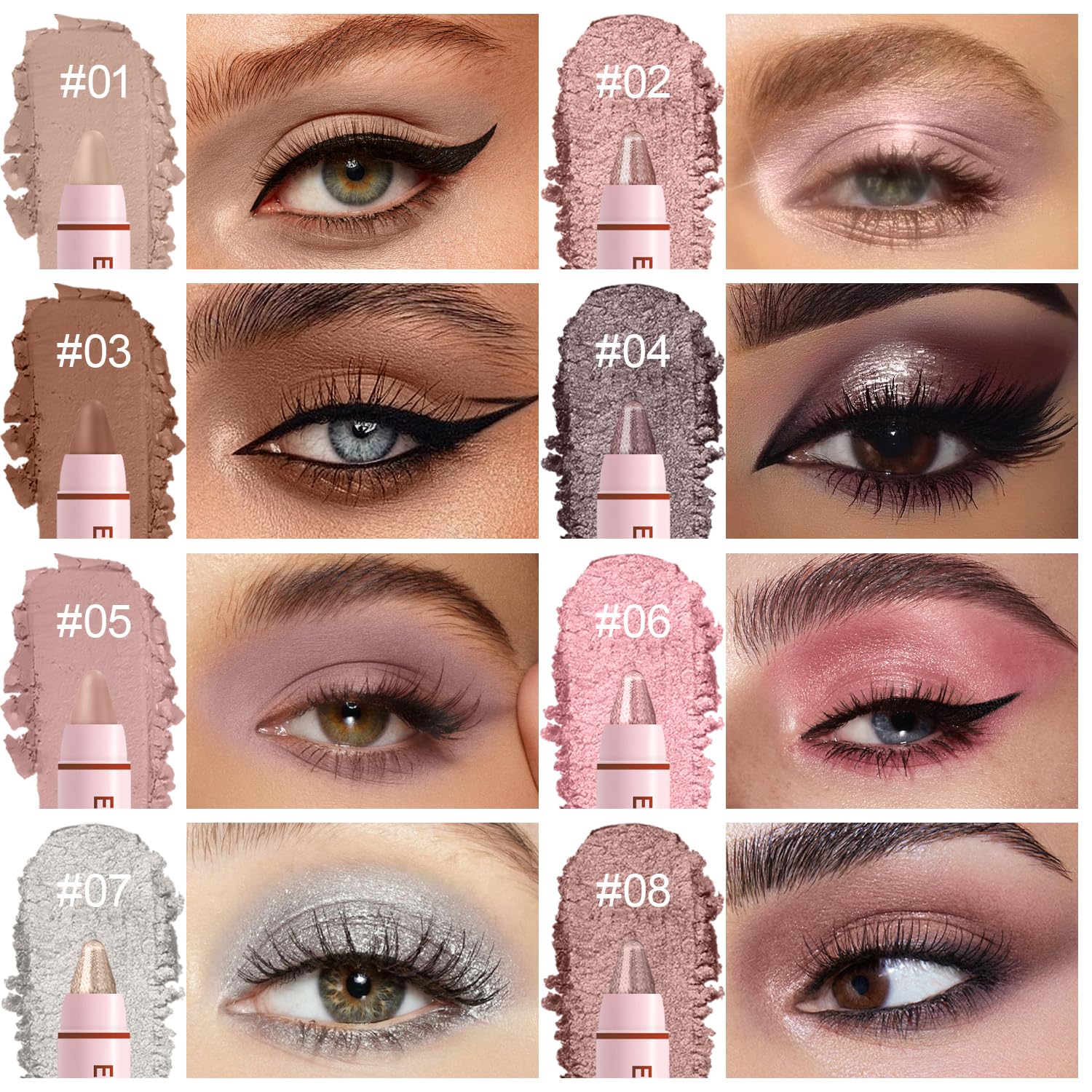 GADMLURY Eyeshadow Stick with built-in brush for quick, seamless blending