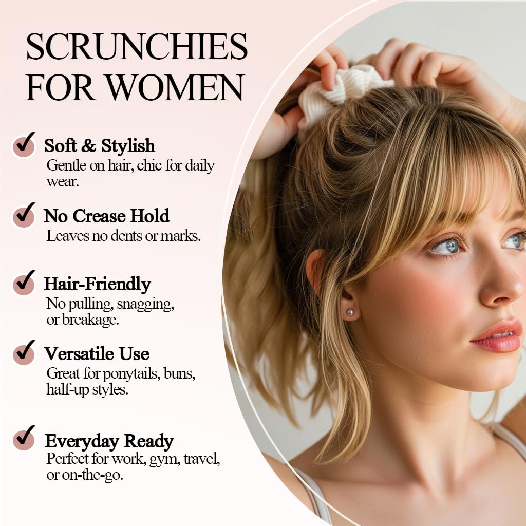 GALAGLIMMER scrunchies modelo para uso diario, peinados rápidos y cómodos