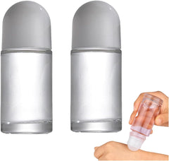 Galepromot botellas de vidrio 50 ml con rodillo blanco para aplicación precisa.