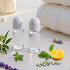 Galepromot dos botellas de vidrio 50 ml para viaje sin derrames.
