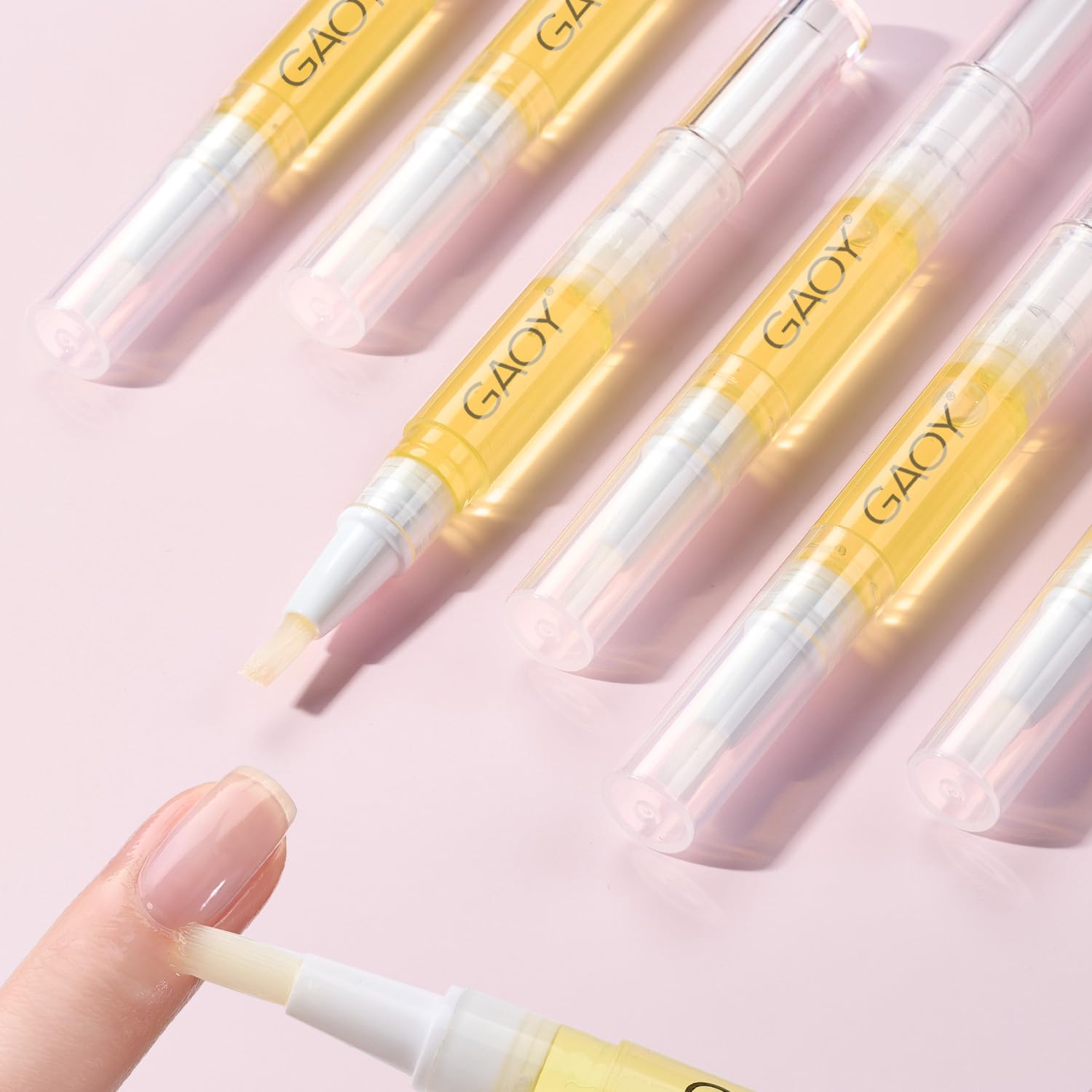 GAOY Aceite cutícula Pen Set 6un, cuidado diario de uñas suave.