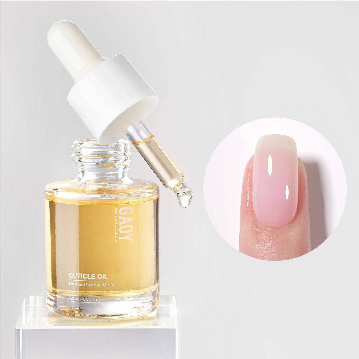 GAOY Aceite para cutículas en botella de 20 ml, nutre uñas.
