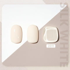 GAOY esmalte gel blanco en proceso de aplicación para uñas definidas