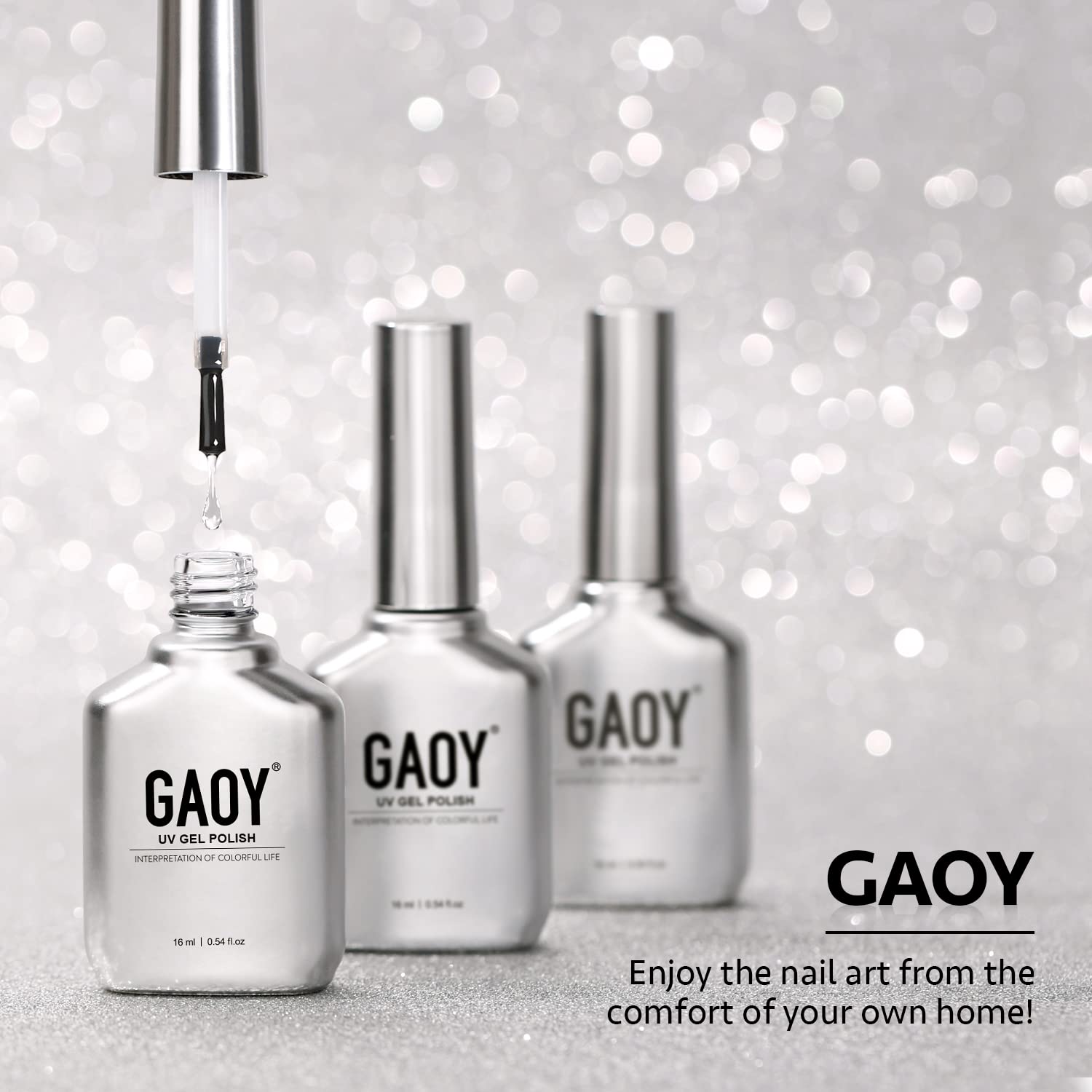 GAOY base gel desprendible claro, ideal para aplicación en casa.