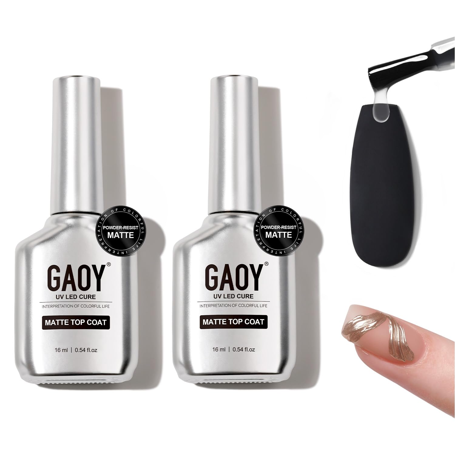 GAOY capa mate gel 16ml, acabado mate suave para manicuras elegantes y duraderas