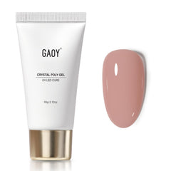 GAOY Crystal Poly Gel bottle close-up for smooth nail extensions