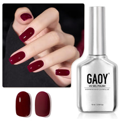 GAOY Esmalte Gel Rojo 1149 en botella de 16 ml para manicura en casa