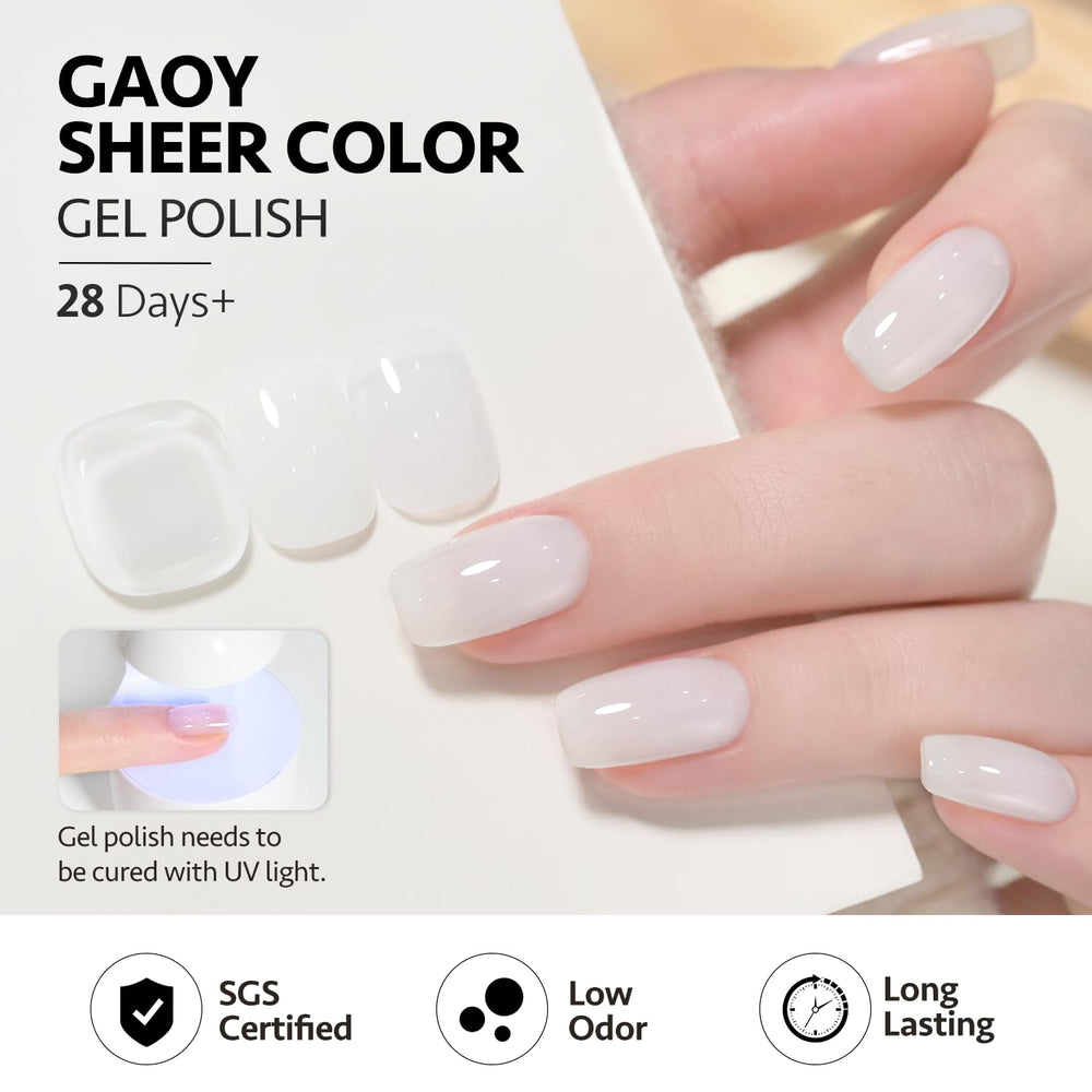 GAOY Jelly Gel imágenes de diseños de uñas caseros para inspiración y proyectos.