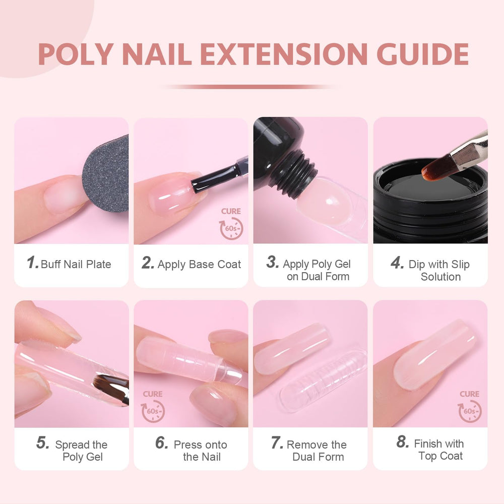 GAOY Poly Gel 60g, gran volumen para múltiples manicuras profesionales o en casa.
