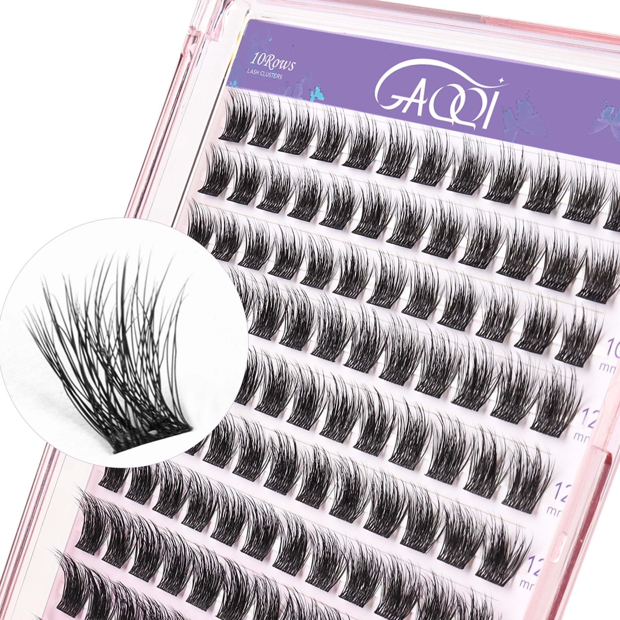 GAQQI Lash Clusters con efecto 3D natural para una mirada más definida.