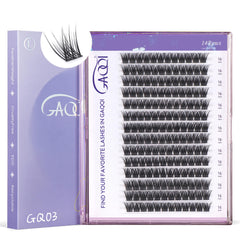GAQQI GQ03 pestañas clusters 16 mm con aspecto natural y atractivo para la mirada