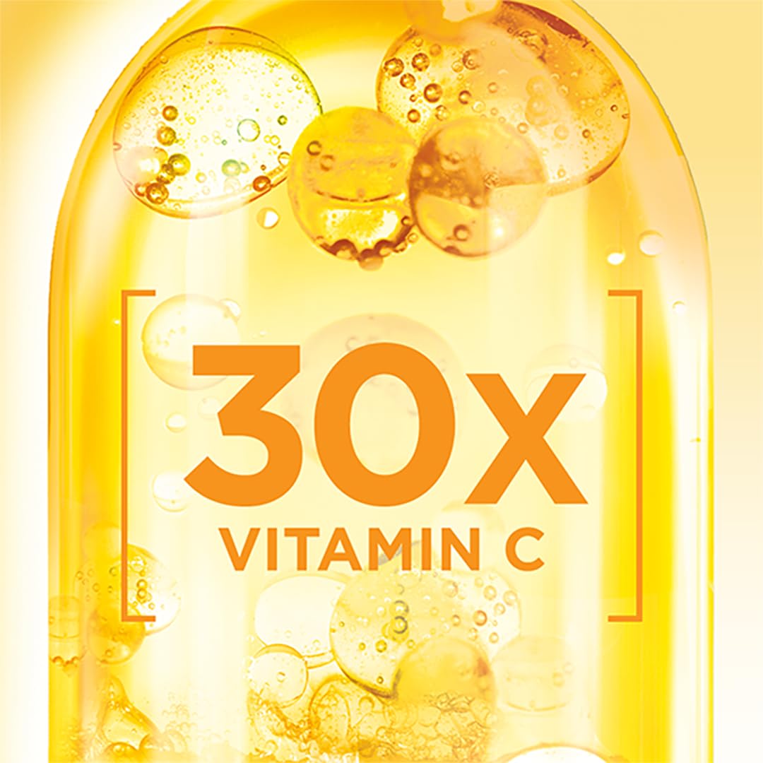 Close-up of Garnier serum texture showing a lightweight, fast-absorbing formula.