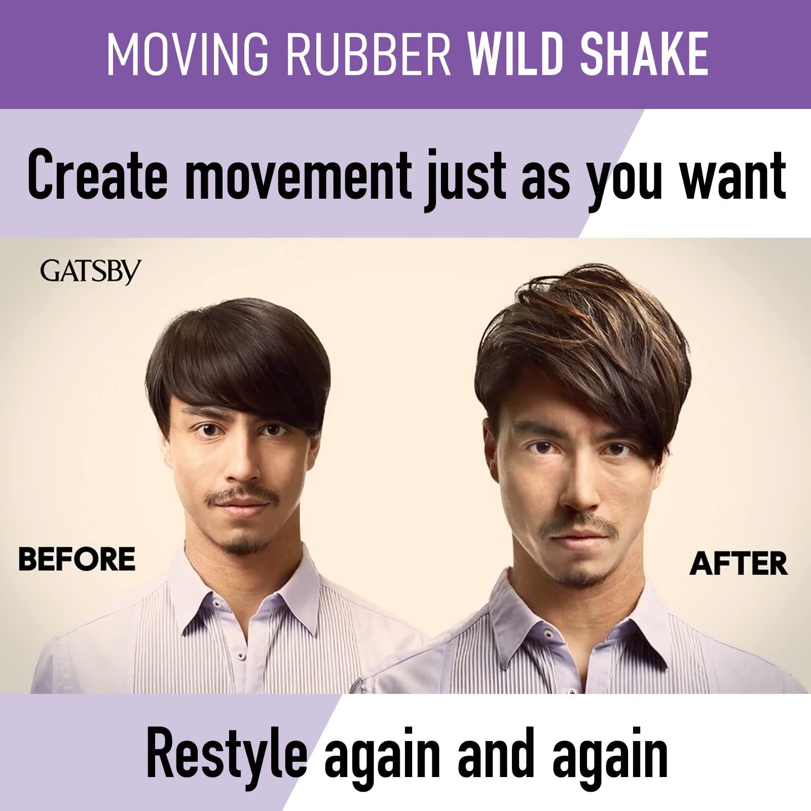 Gatsby Moving Rubber Wild Shake: acabado desordenado y tridimensional con control flexible.