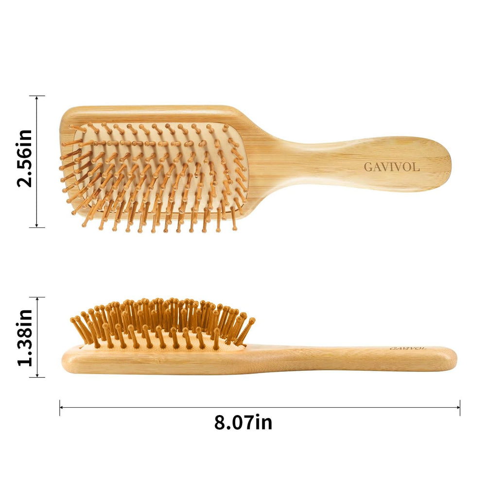 GAVIVOL cepillo de bambú con fibras suaves para un cuidado delicado.