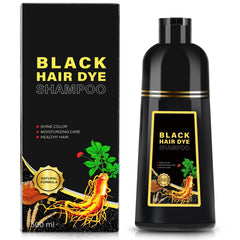 GDRFNP champú tiñe negro en botella para cubrir canas con naturalidad