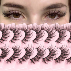 Geeneiya Pestañas Mink 18mm, efecto mechones para mirada natural.
