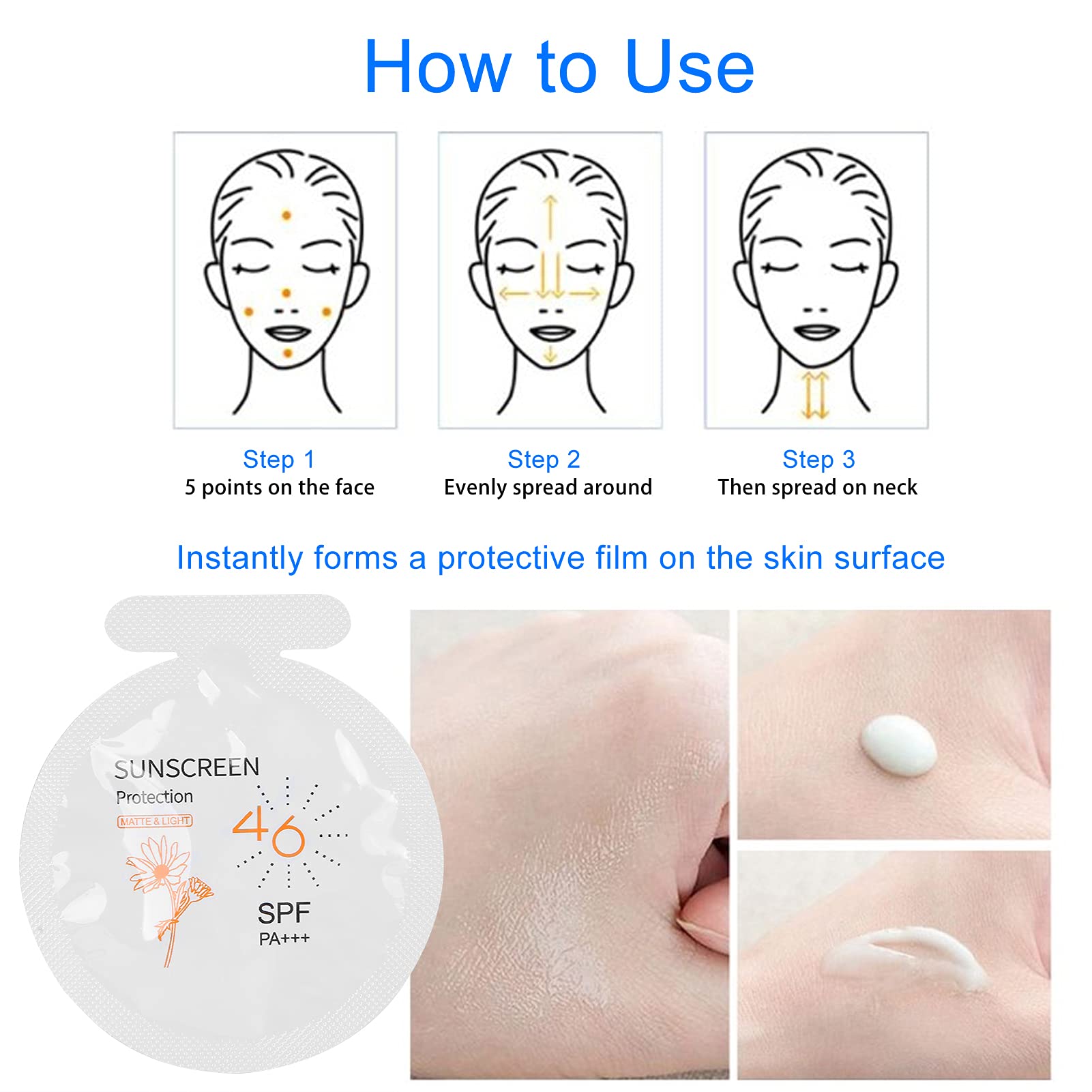 Gegong sunscreen being applied to face and body for even coverage.