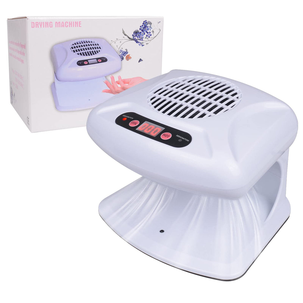 Gegong secador de uñas con sensor automático para secado rápido en casa.
