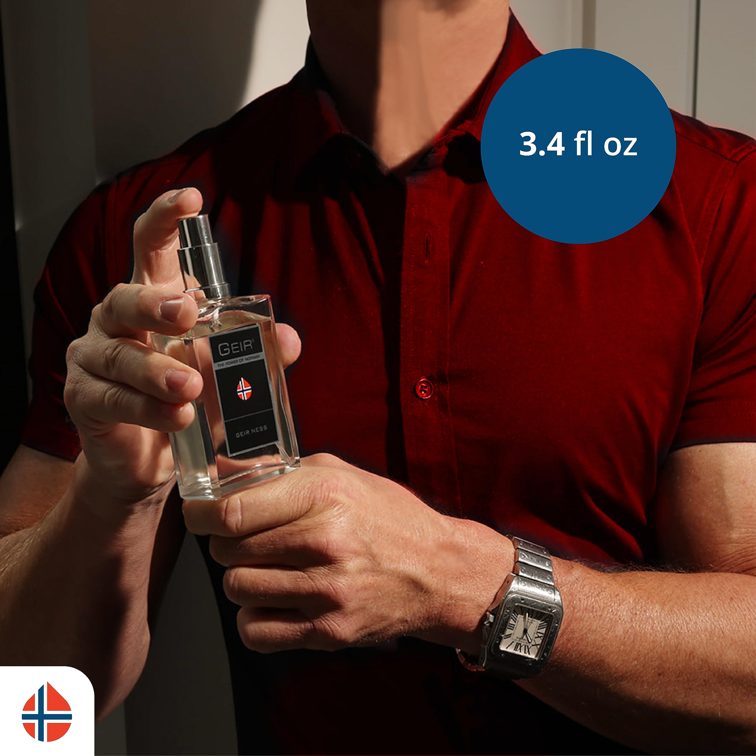 Geir Ness Eau de Parfum para Hombre, boca del frasco facilita una atomización suave.