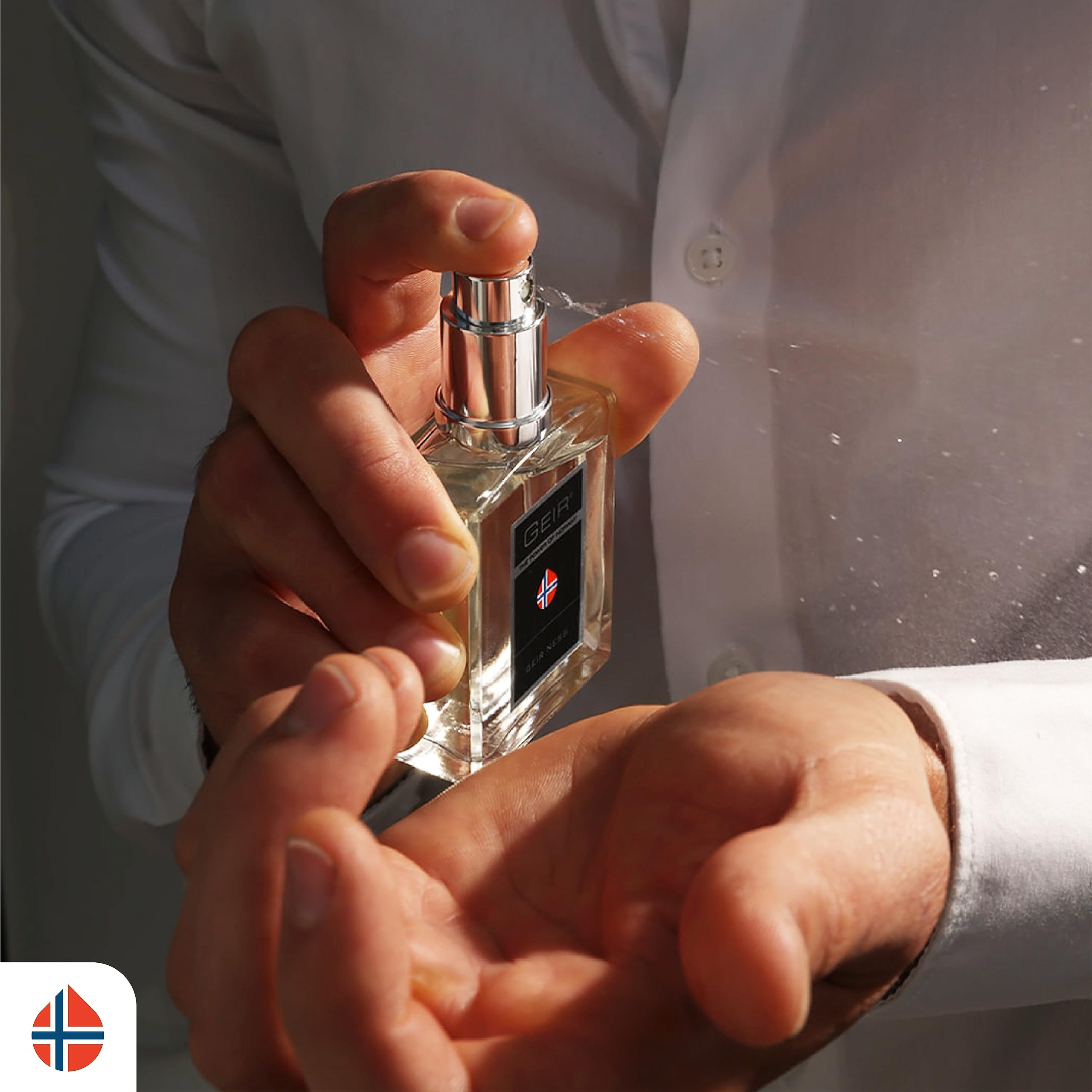 Geir Ness Eau de Parfum para Hombre, tapón de metal que facilita el control de cada uso.