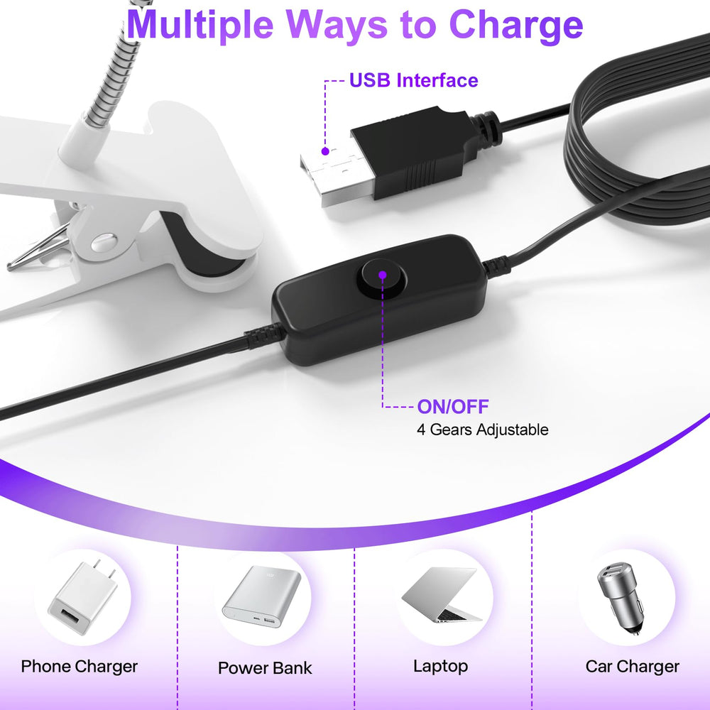 Geisofu lámpara UV con alimentación USB para usar en salón o casa.