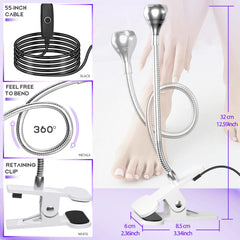 Geisofu soporte con clip estable para fijar la lámpara en la mesa.