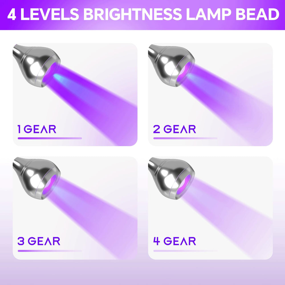 Geisofu lámpara UV para uñas con giro de 360 grados para ajustar ángulo.